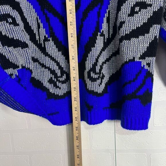 Arielle Vintage Women’s sweater Size S/MBlue Knit Animal Print - Picture 7 of 14